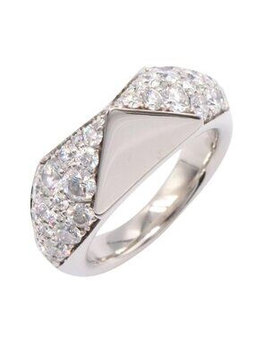 Prada Ring Signet Diamond 18k White Gold